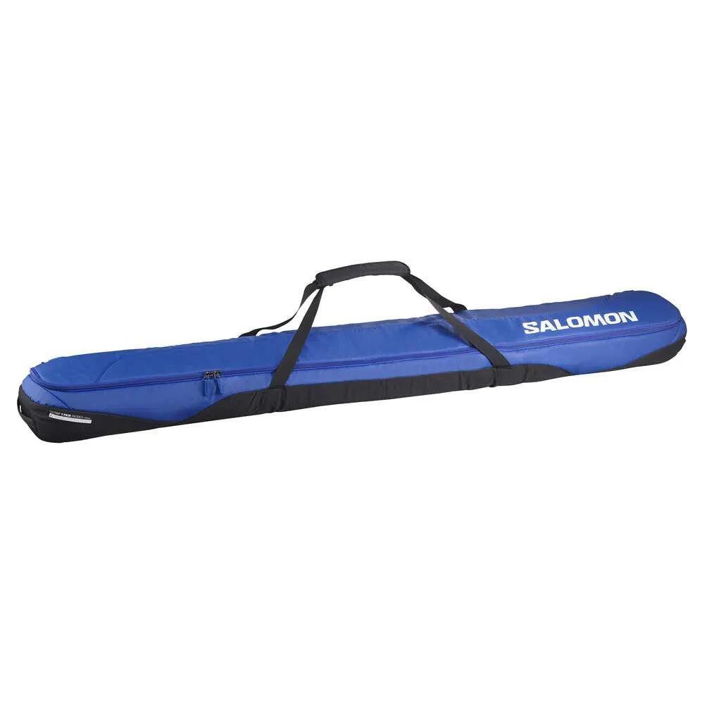 サロモン スキートリップ 1P パッド入り 195 レース スキー バッグ （ RaceBlue ） | SALOMON Skitrip 1P Padded 195 Race Skis Bag [t]