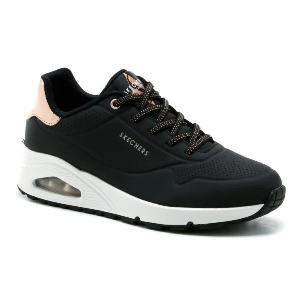 スケッチャーズ ウノ シマー アウェイ シューズ レディース （ Black / White / Pink Gold ） | SKECHERS Uno Shimmer Away shoes Women [t]｜クライムスワールド 店