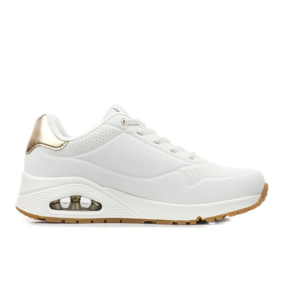 スケッチャーズ ウノ シマー アウェイ シューズ レディース （ blanc / marron ） | SKECHERS Uno Shimmer Away shoes Women [t]