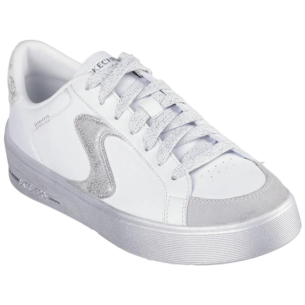 スケッチャーズ ヒランド シューズ レディース （ White Duraleather / Silver Trim ） | SKECHERS Hiland shoes Women [t]