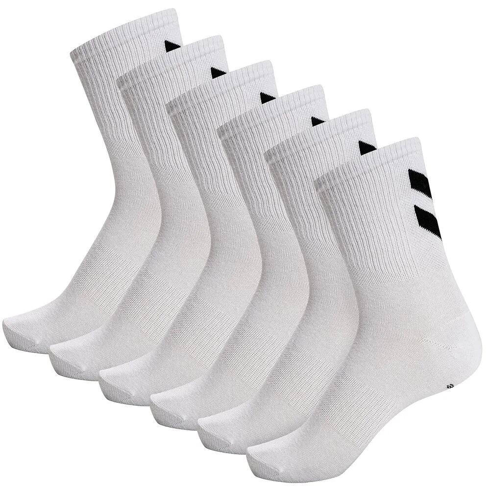 ヒュンメル シェブロン ロング ソックス 6 ペア （ White / White ） | HUMMEL Chevron long socks 6 pairs [t]