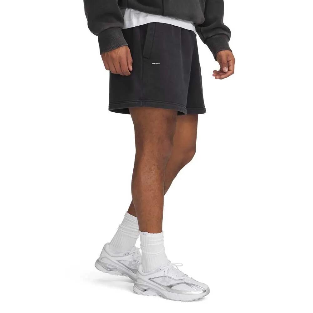 アンダーアーマー アイコン ヘビーウェイト フリース ウォッシュ ショーツ （ Black / White ） | UNDER ARMOUR Icon HeavyWeight Fleece Wash shorts [t]