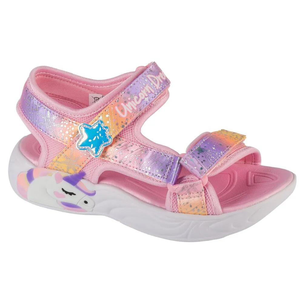 スケッチャーズ ユニコーン ドリームス マジェスティック ブリス ジュニア サンダル （ Pink / Multicolor ） | SKECHERS Unicorn Dreams Majestic Bliss Junior sandals [t]｜クライムスワールド 店
