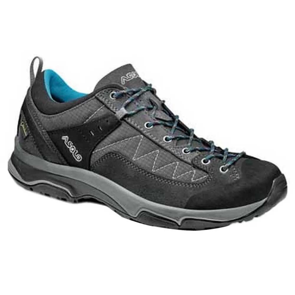 アゾロ 配管 GV 山歩き シューズ レディース （ Graphite / Graphite / Cyan Blue ） | ASOLO Pipe GV Hiking Shoes Women [t]