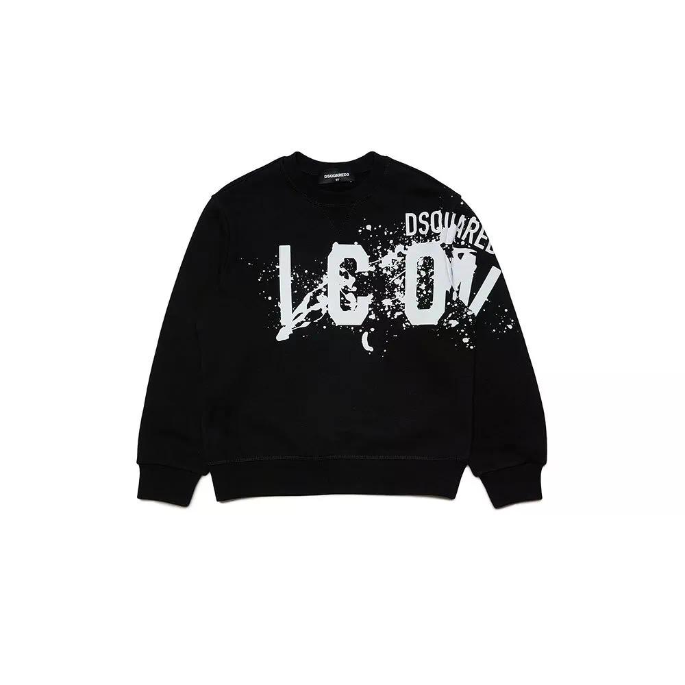 ディースクエアード2 キッズ 伸び伸びする アイコン キッズ トレーナー （ Black ） | DSQUARED2 KIDS Relax Icon Kids sweatshirt  [t]