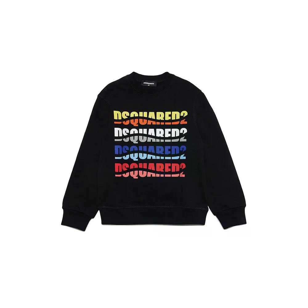 ディースクエアード2 キッズ 伸び伸びする キッズ トレーナー （ Black ） | DSQUARED2 KIDS Relax Kids sweatshirt  [t]