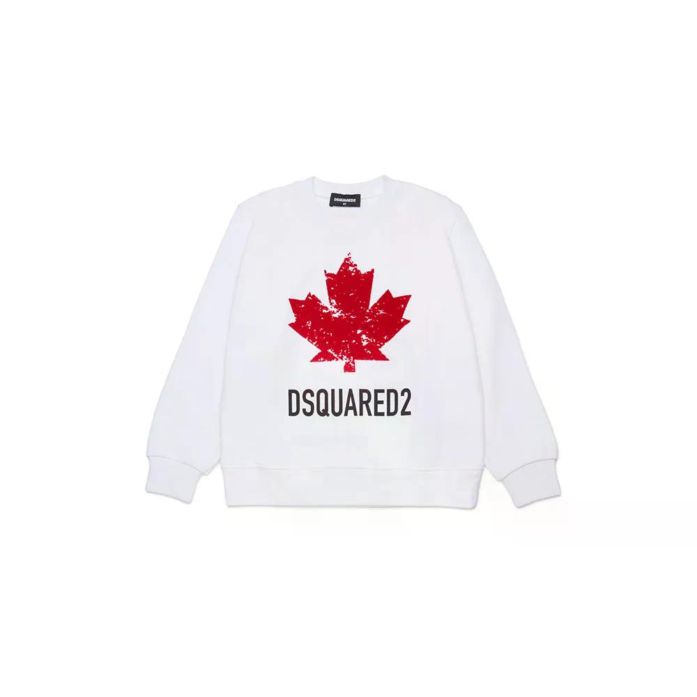 ディースクエアード2 キッズ DQ3005 キッズ トレーナー （ White ） | DSQUARED2 KIDS DQ3005 Kids sweatshirt  [t]