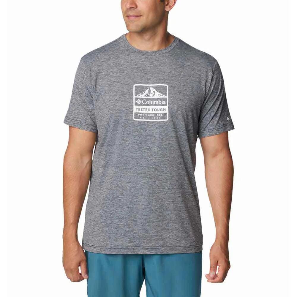 コロンビア クイックハイク ショートスリーブ Tシャツ （ BlackHeather/TestedToughPDX ） | COLUMBIA Kwick Hike short sleeve T-shirt [t]