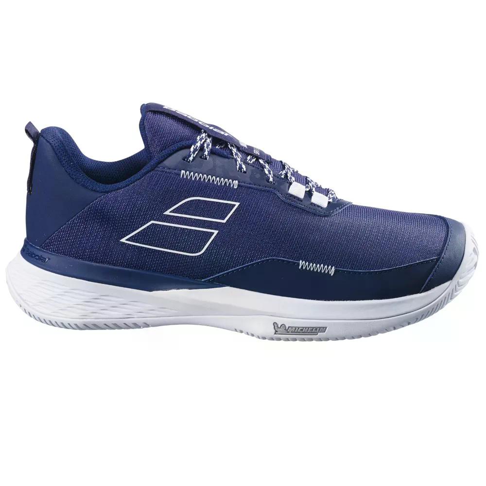 バボラ SFX エボ オール厚地の外套 庭球シューズ （ DarkBlue/White ） | BABOLAT SFX Evo All Court Tennis Shoes  [t]