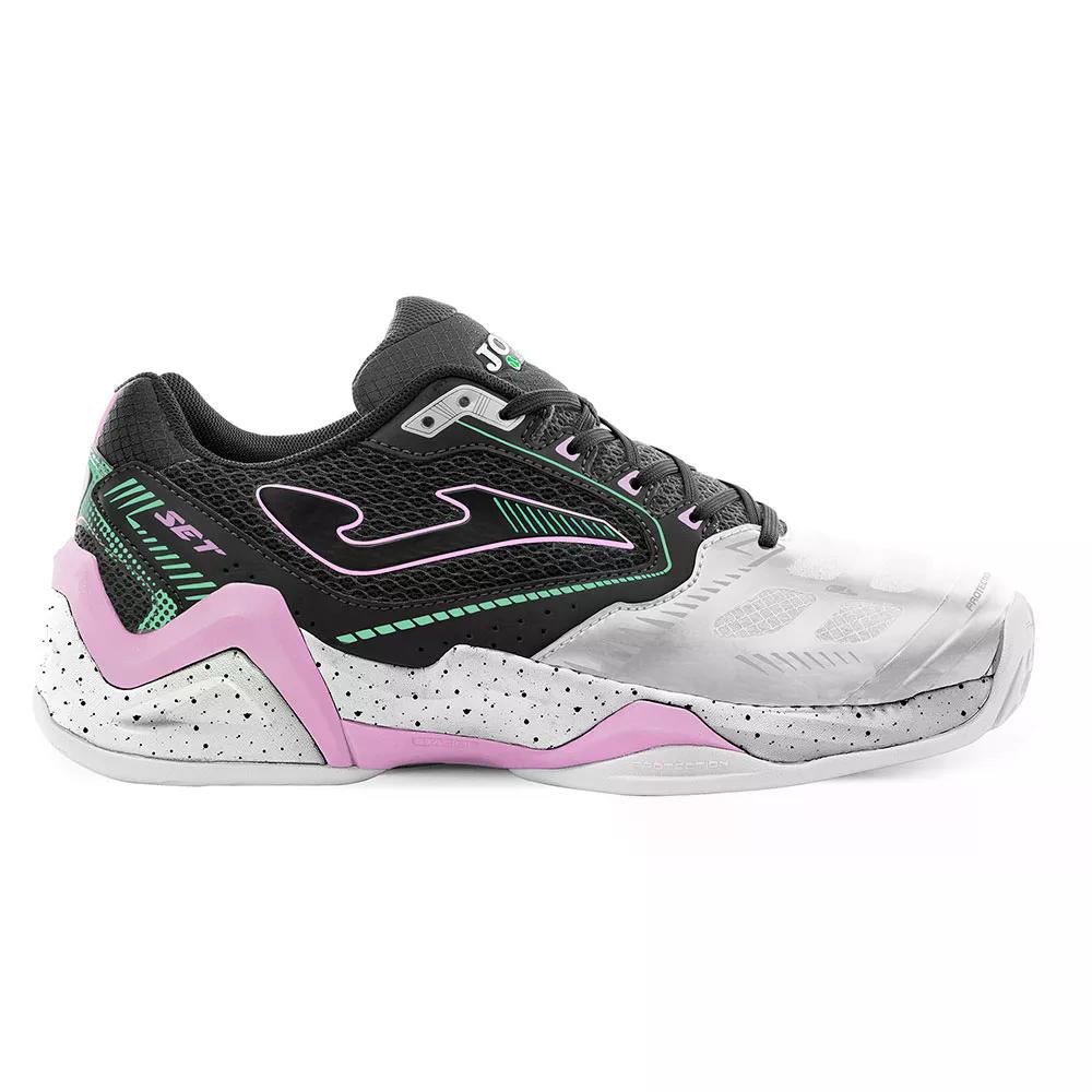 ホマ 書き割り 粘土厚地の外套 庭球シューズ ウィメンズ （ Black ） | JOMA Set Clay Court Tennis Shoes woman  [t]
