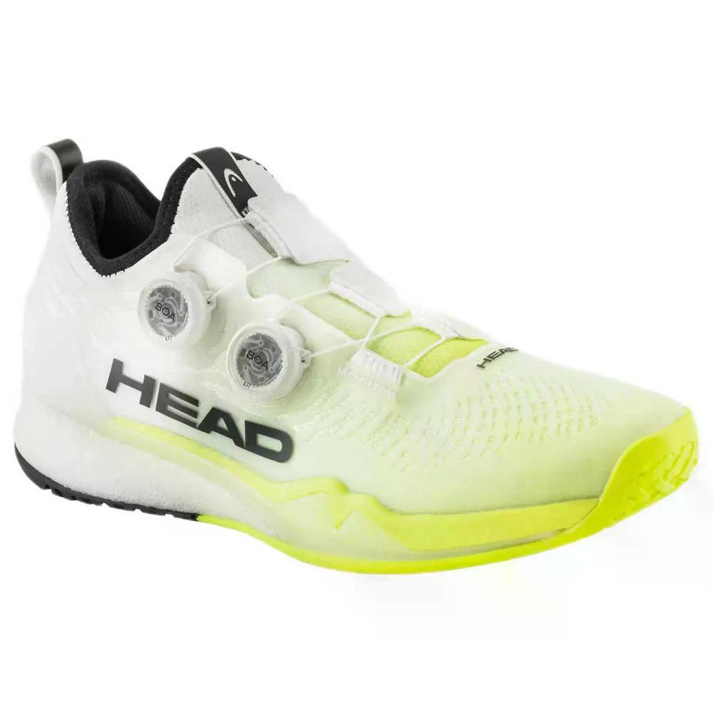 頭顱 エンデュア 労働者階級 BOA オール厚地の外套 庭球シューズ （ White/Yellow ） | HEAD Endure Pro BOA All Court Tennis Shoes  [t]