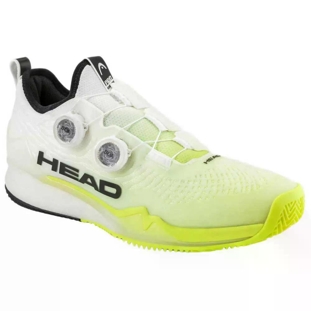 頭顱 エンデュア 労働者階級 BOA 粘土厚地の外套 庭球シューズ （ White/Yellow ） | HEAD Endure Pro BOA Clay Court Tennis Shoes  [t]
