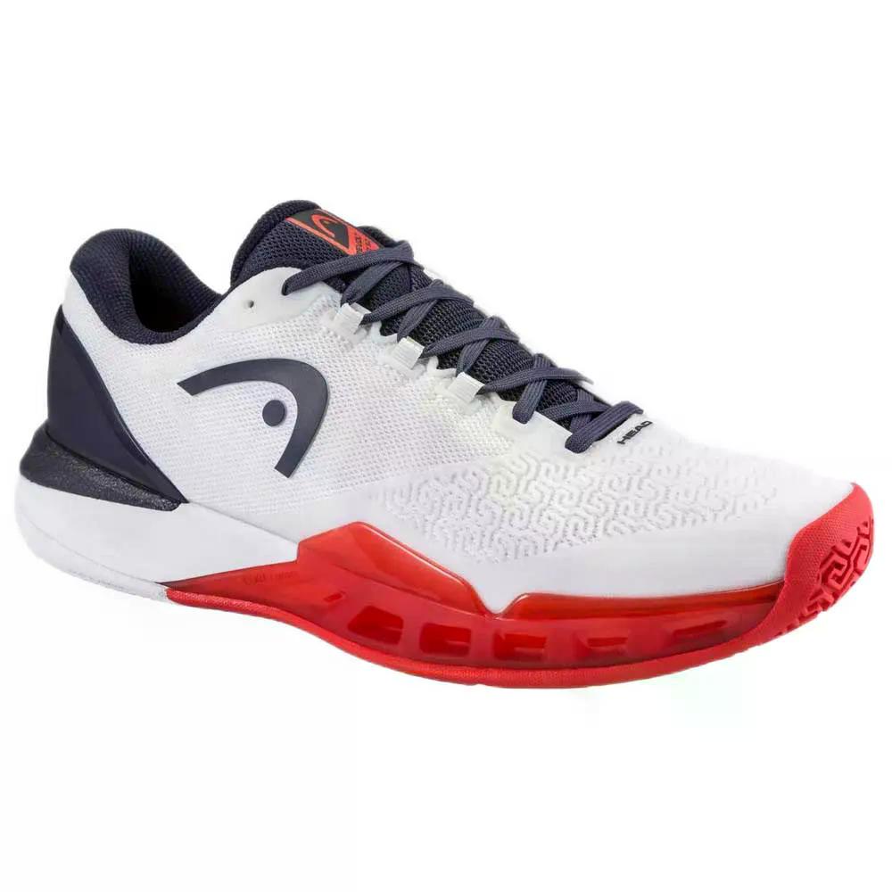 頭顱 リボルト 労働者階級 5.0 オール厚地の外套 庭球シューズ （ White/Navy ） | HEAD Revolt Pro 5.0 All Court Tennis Shoes  [t]
