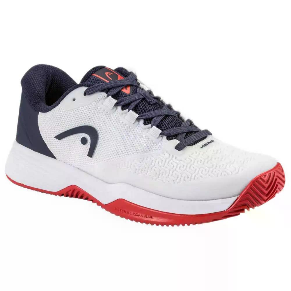 天々 リボルト 労働者階級 5.0 粘土厚地の外套 庭球シューズ お坊っちゃん （ White/Navy ） | HEAD Revolt Pro 5.0 Clay Court Tennis Shoes Junior  [t]