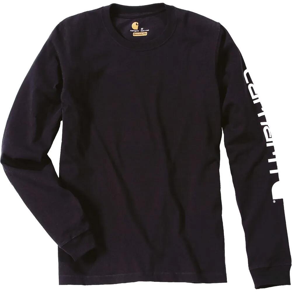 CARHARTT Logo long sleeve T-shirt （ Black ） [t]