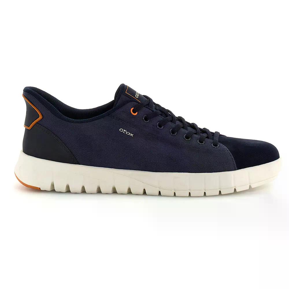 ジェオックス フレックストライド つけ加える C スニーカー （ Navy ） | GEOX Flextride Plus C Sneakers  [t] 靴-メンズ靴