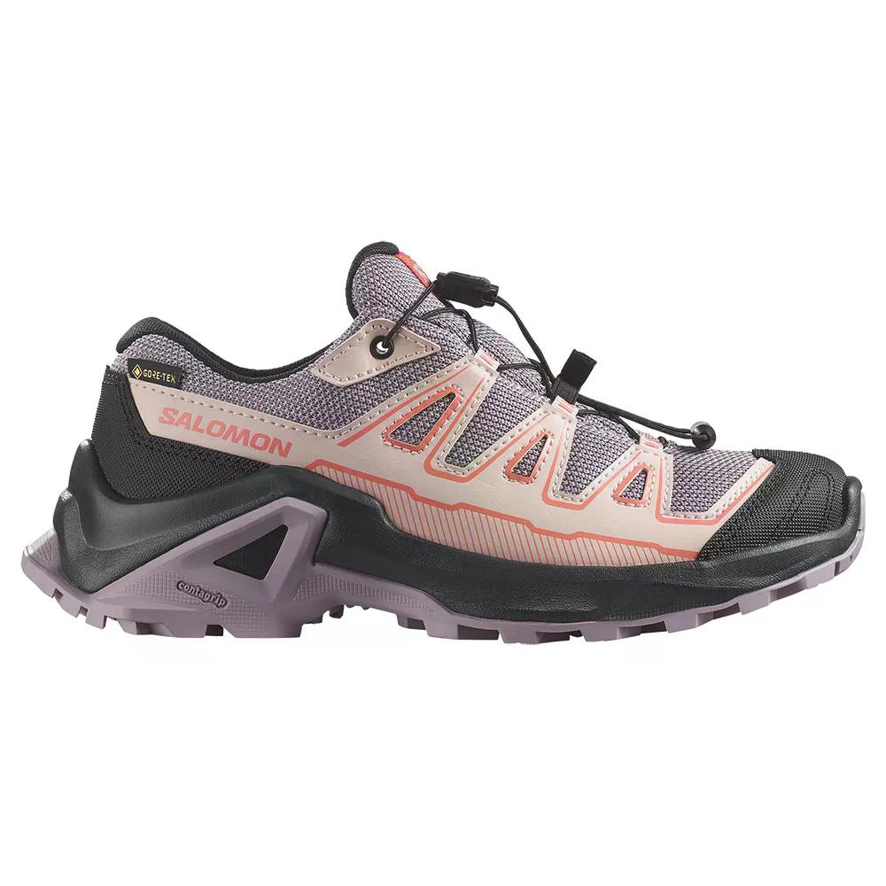 サロモン X ウルトラ GTX ジュニア ハイキングシューズ （ Nirvana/Black/FusionCoral ） | SALOMON X Ultra GTX Junior Hiking Shoes [t]