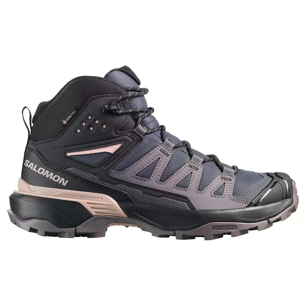 サロモン X ウルトラ 360 ミッド GTX 山歩きシューズ レディース （ NineIron/Excalibur/ShadowGray ） | SALOMON X Ultra 360 Mid GTX Hiking Shoes Women  [t]