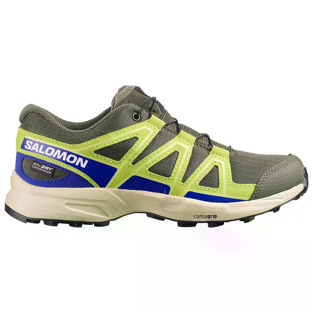 サロモン スピードクロス WP GTX ジュニア ハイキングシューズ （ GrapeLeaf/Bluing/AcidLime ） | SALOMON Speedcross WP GTX Junior Hiking Shoes [t]