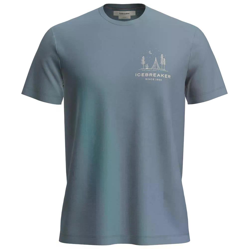 アイスブレーカー メリノ 150 テック ライト ピースフル パス ショートスリーブ Tシャツ （ FlintBlue ） | [t]