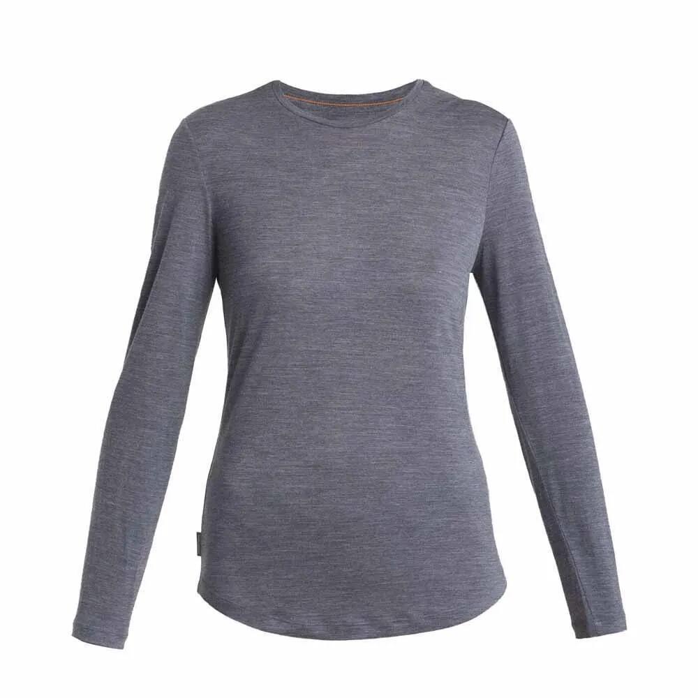アイスブレーカー メリノ 125 クールライト スフィア III ロング スリーブ Tシャツ レディース （ Midnight Navy Heather ） | ICEBREAKER Merino 125 Cool-Lite Sphere III long sleeve T-shirt Women [t]｜クライムスワールド 店