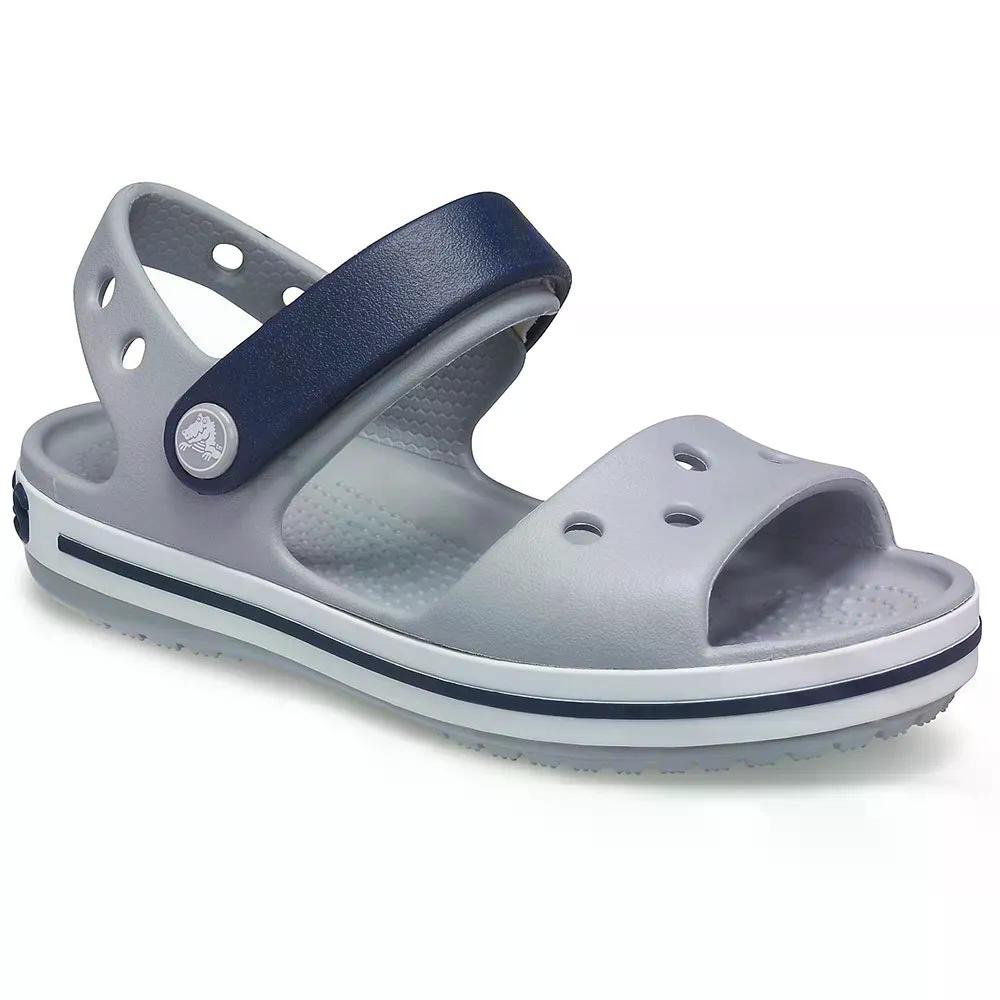 クロックス クロックバンド キッズ サンダル （ LightGrey/Navy ） | CROCS Crocband Kids Sandals [t]｜クライムスワールド 店