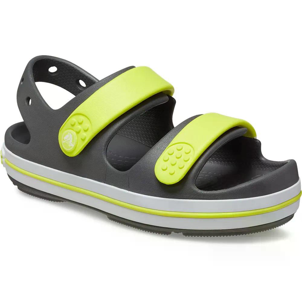 クロックス 時辰儀ダンス楽隊 クルーザー キッズ サンダル （ SlateGrey/Acidity ） | CROCS Crocband Cruiser kidsSandals  [t]