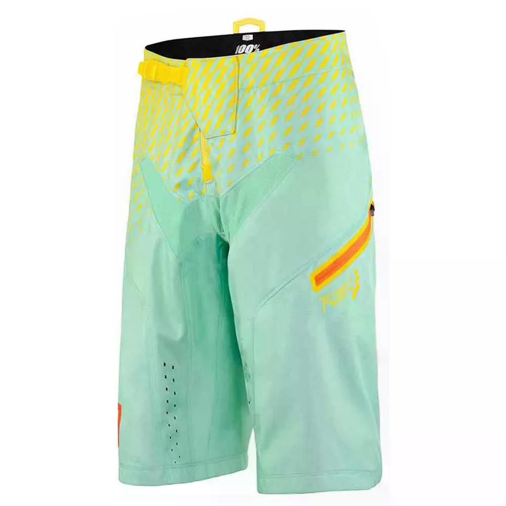 100100分率 R-中核グループ DH さる股引き （ SupraSeafoam/Yellow ） | 100percent R-Core DH Shorts  [t]