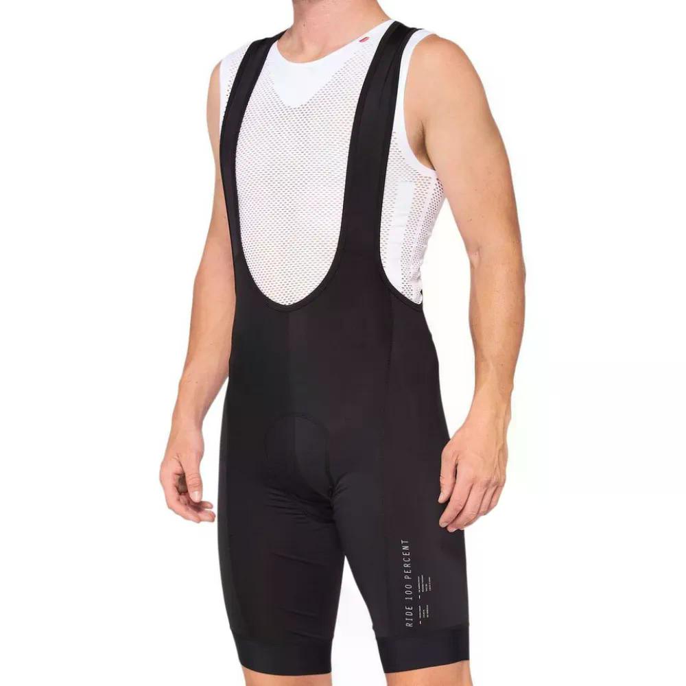 100100分率 エクシーダ ビブショーツ （ Black/White ） | 100percent Exceeda Bib Shorts  [t] ウェア-メンズウェア-シャツ
