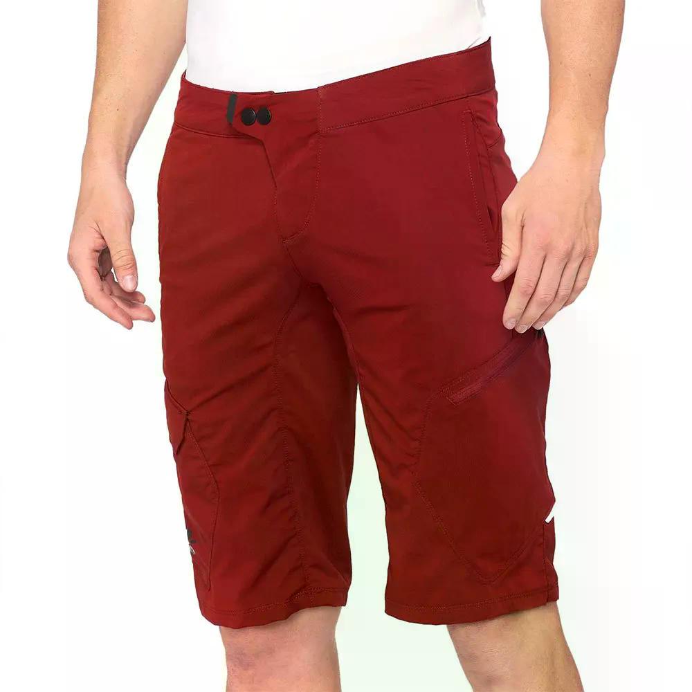 100100分率 ライドキャンプ さる股引き （ Brick ） | 100percent Ridecamp Shorts  [t]