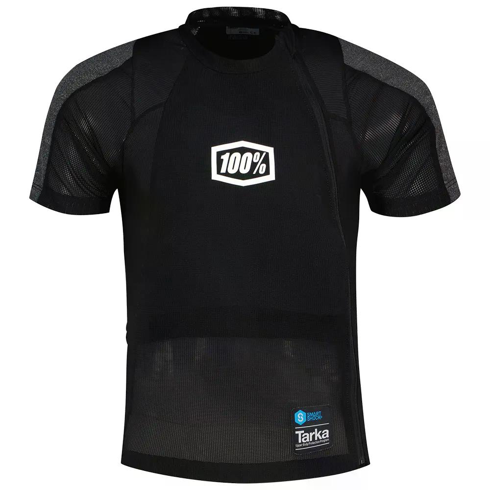 100100分率 タルカ 遊撃手捩り プロテクティブ プルオーバー （ Black ） | 100percent Tarka Short Sleeve Protective Jersey  [t]