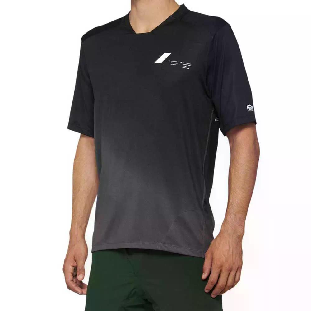 100100分率 ce 遊撃手捩り エンデューロ プルオーバー （ Black/Charcoal ） | 100percent Celium Short Sleeve Enduro Jersey  [t]