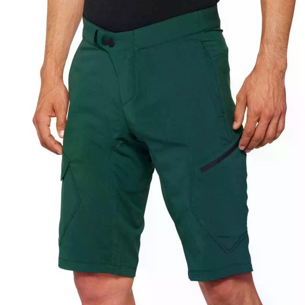 100100分率 ライドキャンプ さる股引き （ ForestGreen ） | 100percent Ridecamp Shorts  [t]