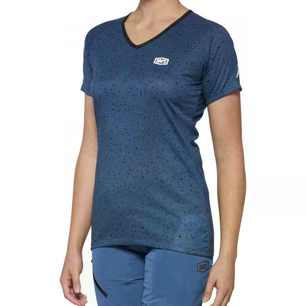 100100分率 エアマティック 遊撃手捩り エンデューロ プルオーバー 成人女性 （ SlateBlue ） | 100percent Airmatic Short Sleeve Enduro Jersey woman  [t]