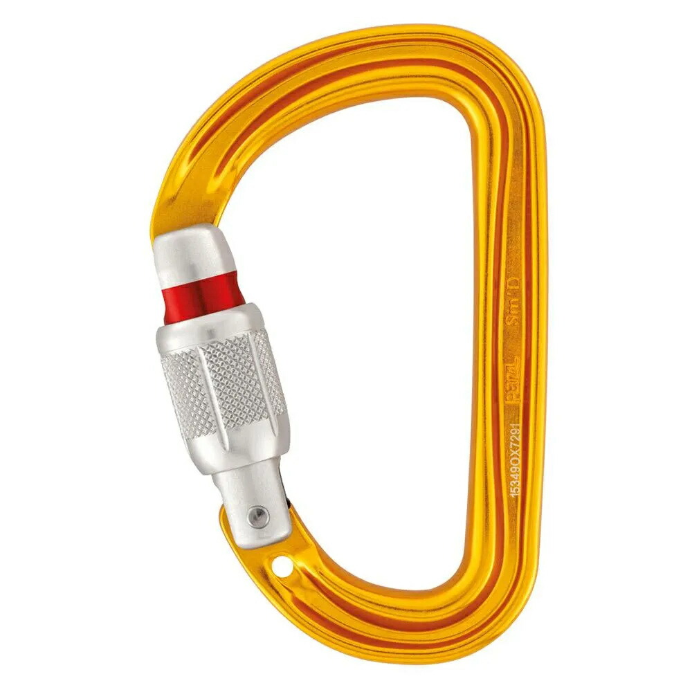 ペツル SMD スクリュー ロック スナップ フック （ Yellow ） | PETZL SMD Screw Lock Snap Hook [t]