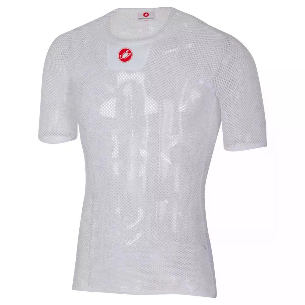 カステリ 中核グループ メッシュ 3 遊撃手捩り ベースレイヤー （ White/Red ） | CASTELLI Core Mesh 3 short sleeve base layer  [t]