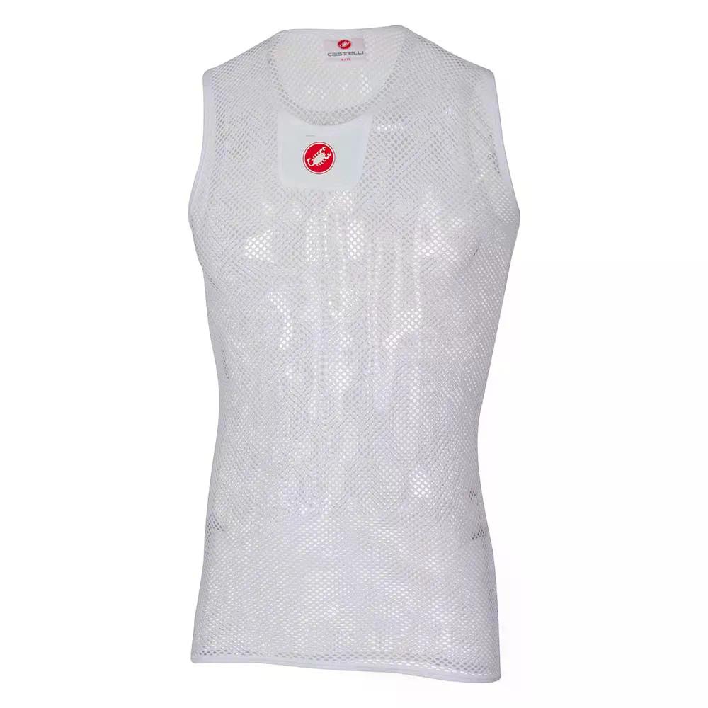 カステリ 中核グループ メッシュ 3 捩り受け答え ベースレイヤー （ White/Red ） | CASTELLI Core Mesh 3 sleeveless base layer  [t]