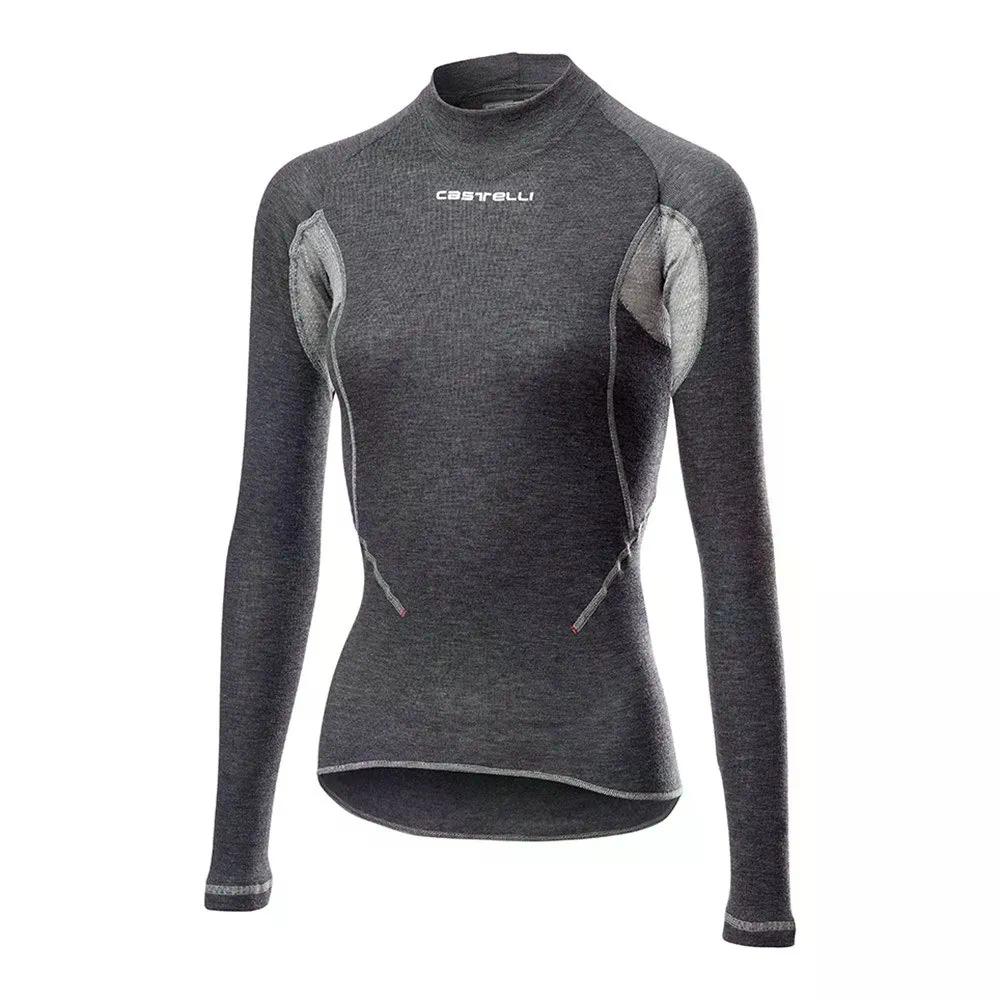 カステリ フランドル 2 ロング捩り ベースレイヤー レディース （ Grey ） | CASTELLI Flanders 2 long sleeve base layer Woman  [t]