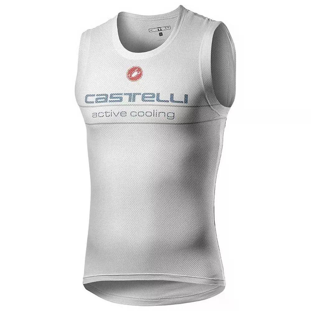 カステリ 活動的 クーリング 捩り受け答え ベースレイヤー （ Grey ） | CASTELLI Active Cooling sleeveless base layer  [t]