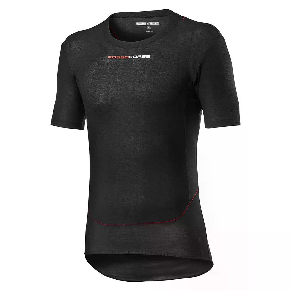 カステリ プロセッコ テック 遊撃手捩り ベースレイヤー （ Black ） | CASTELLI Prosecco Tech short sleeve base layer  [t]