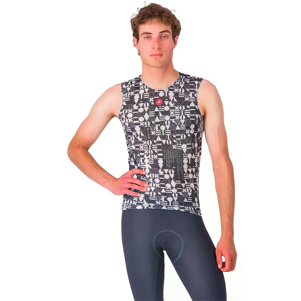 カステリ エスプレッソ R-A/D 捩り受け答え ベースレイヤー （ TwilightBlue ） | CASTELLI Espresso R-A/D sleeveless base layer  [t]