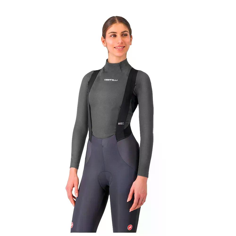 カステリ フランドル 2 ロング捩り ベースレイヤー レディース （ Grey ） | CASTELLI Flanders 2 long sleeve base layer Woman  [t]