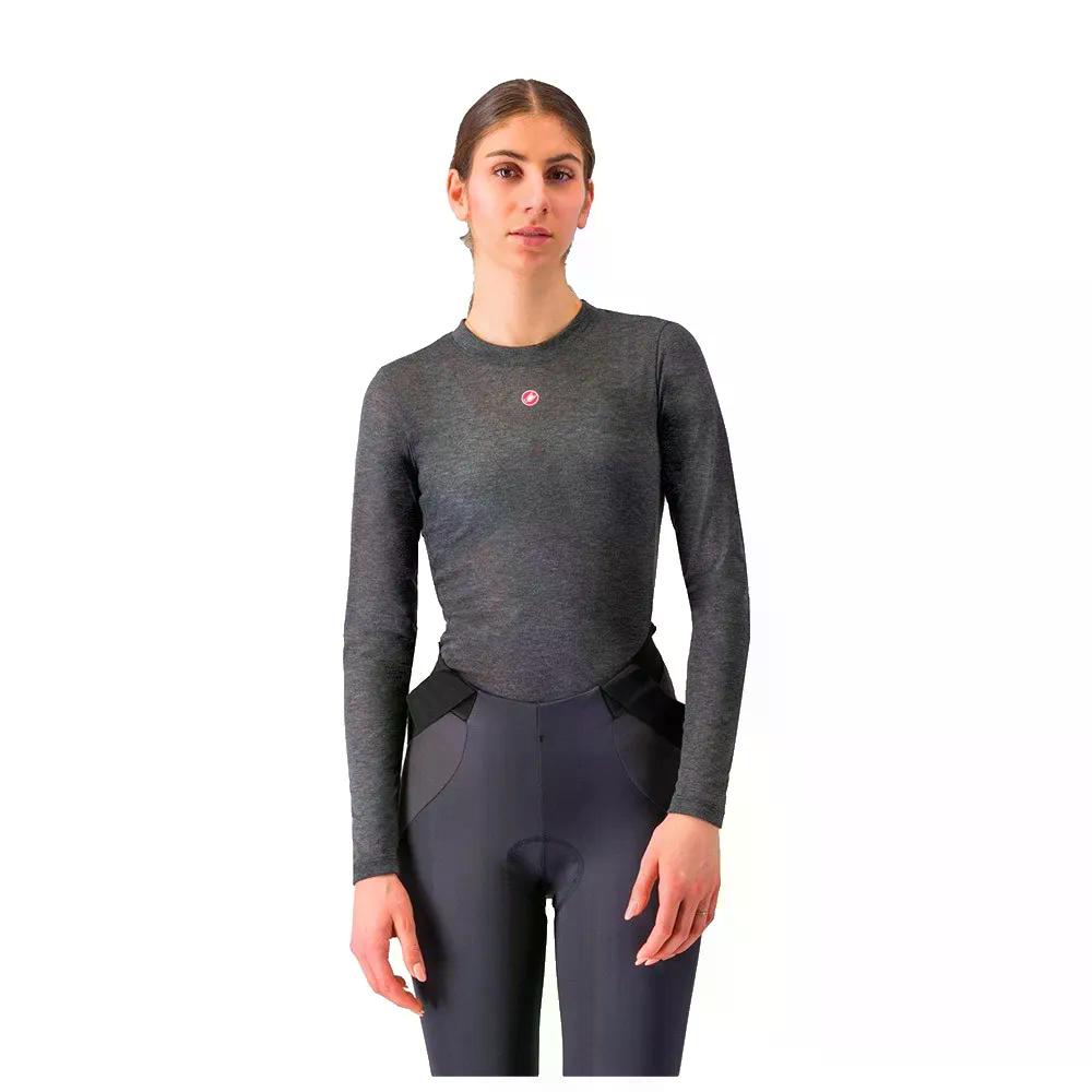 カステリ メディオ ロング捩り ベースレイヤー レディース （ MelangeGrey ） | CASTELLI Medio long sleeve base layer Woman  [t]