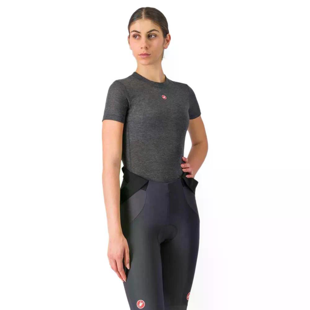 カステリ メディオ 遊撃手捩り ベースレイヤー レディース （ MelangeGrey ） | CASTELLI Medio short sleeve base layer Woman  [t]