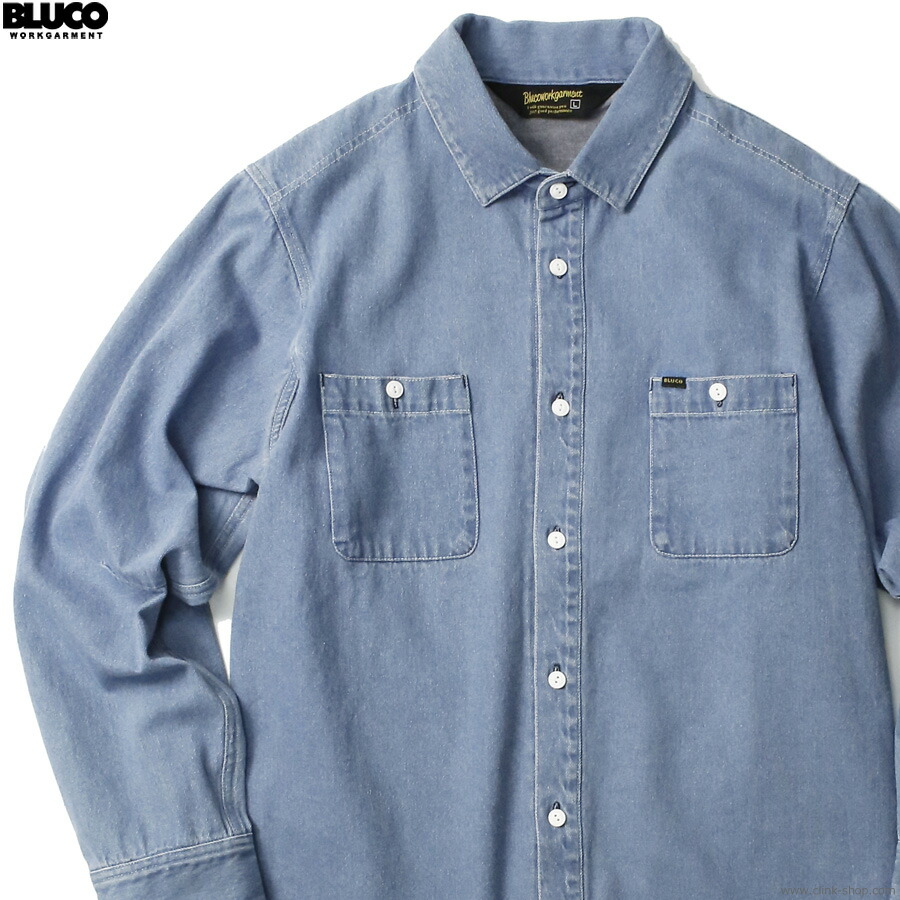 楽天市場】BLUCO ブルコ BLUCO STANDARD WORK SHIRTS L/S (NAVY) [0109