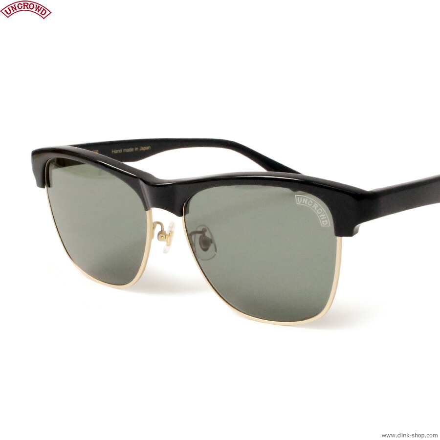 UNCROWD アンクラウド 眼鏡 サングラス メンズ オールシーズン ブラック UNCROWD CHASER (BLACK-D.GREEN) [253-63-049] アクセサリー サングラス メガネ チェイサー