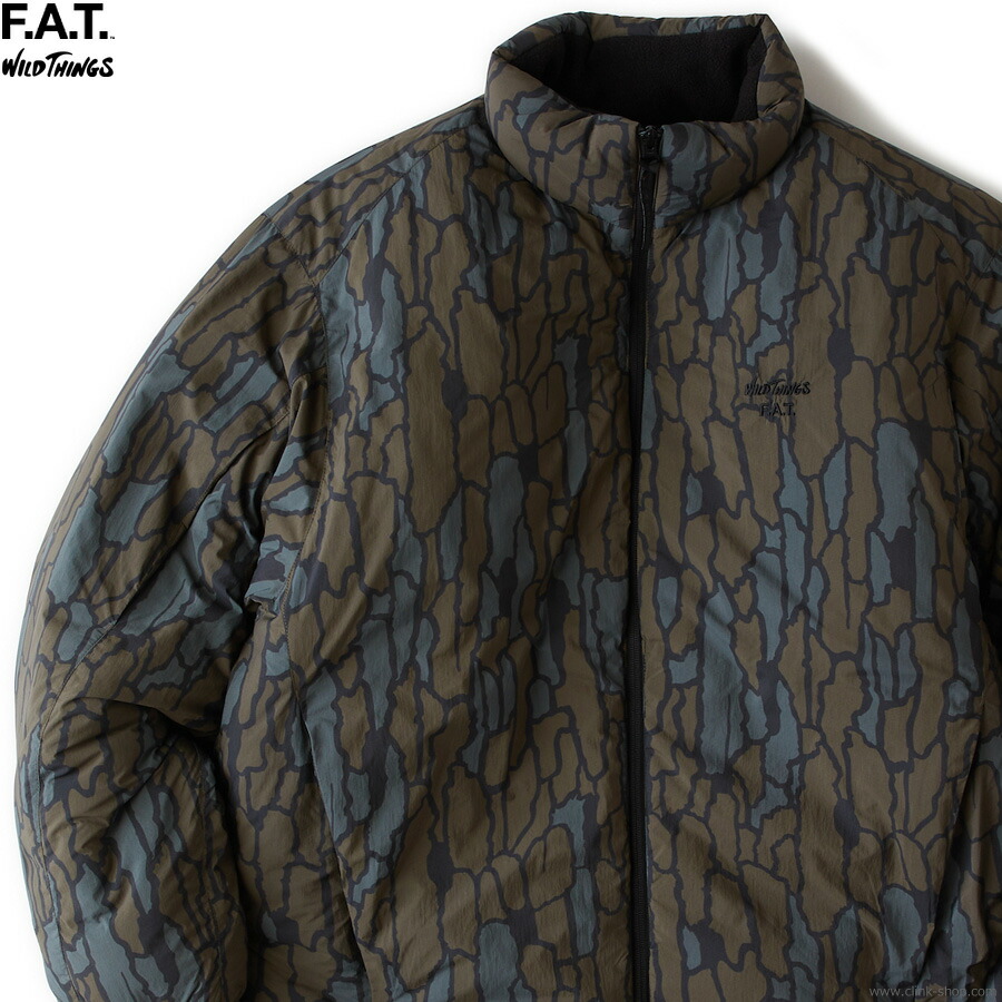 F.A.T. エフエーティー ジャケット メンズ 秋冬用 ナイロン100% ブラウン M-XL F.A.T. × WILD THINGS WILDBERG (BROWN) [F32520-JK23] アウター 中綿シンサレート ロゴ刺繍 コラボ セットアップ インサレーションジャケット