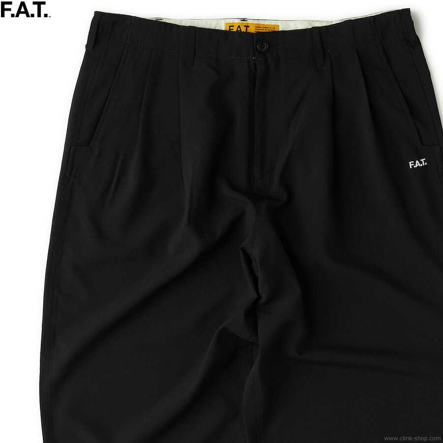 F.A.T. エフエーティー チノパンツ メンズ オールシーズン ポリエステル100％ ブラック M-XL F.A.T. TROLUCKS (BLACK) [F32511-PN36] ボトムス ワイドパンツ イージーパンツ