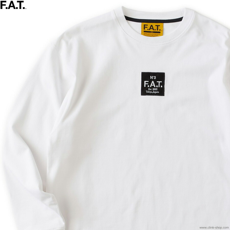 F.A.T. エフエーティー 長袖Tシャツ メンズ オールシーズン 綿100％ ホワイト M-XL F.A.T. EMBOX L (WHITE) [F32610-CT02] メンズ Tシャツ 長袖 ロンT ロゴ