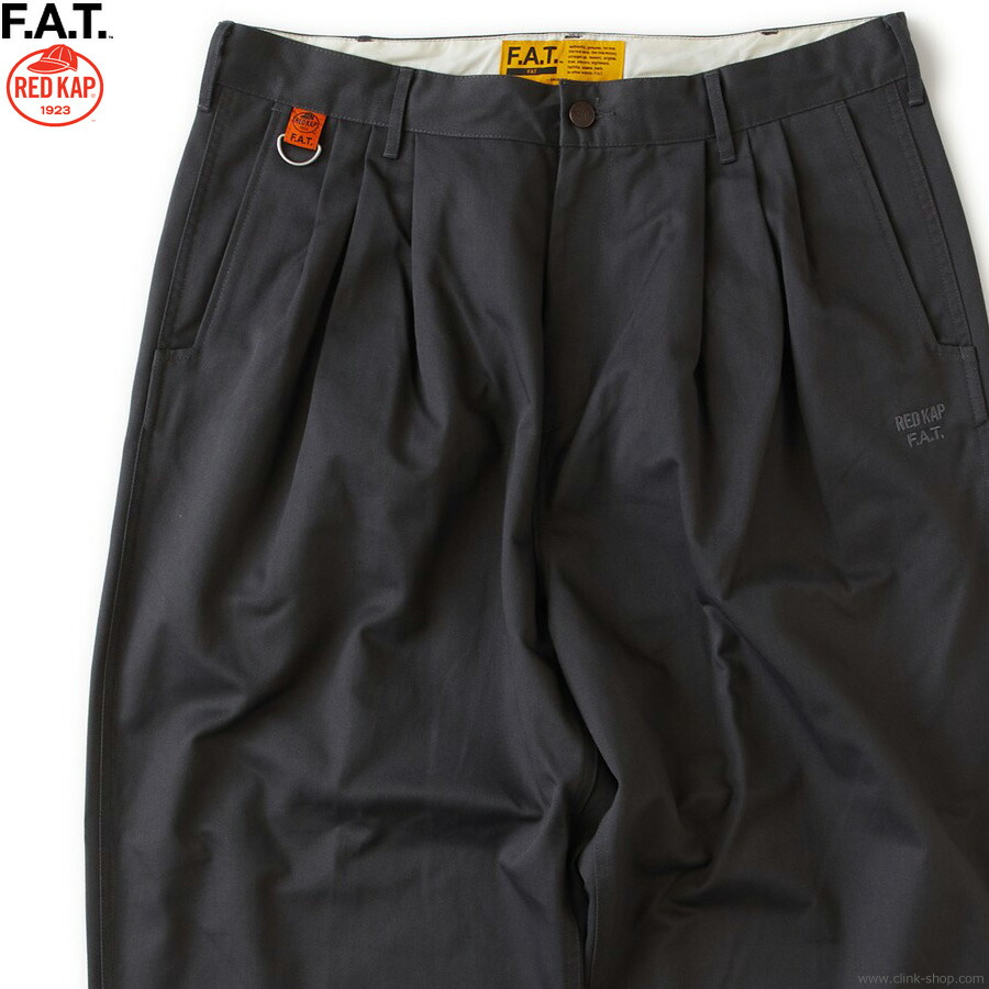 F.A.T. エフエーティー チノパンツ メンズ オールシーズン T/Cツイル ポリエステル65％ 綿35％ グレー M-XL F.A.T. × RED KAP \